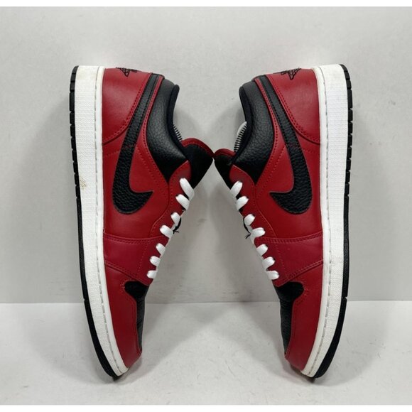Air Jordan 1 Low Reverse Bred Men’s Size 11 553558-605 Shoes Black Red - Picture 5 of 9